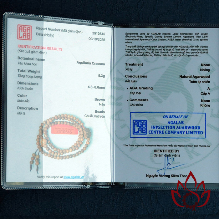 Vòng Trầm Hương 108 Hạt | 4 Ly | Trầm Tốc Kiến Tự Nhiên Lâu Năm